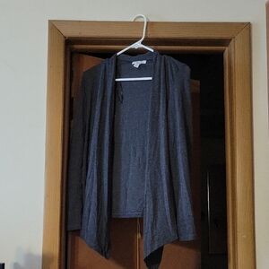 Ambiance Charcoal Open Front Cardigan